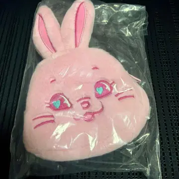 newjeans TOKKI 봉제 인형 페이스 파우치 (Pink) 하니