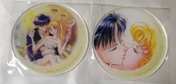 세일러문 카페 아크릴 코스터 옐로우 컬러 그린 키 비주얼