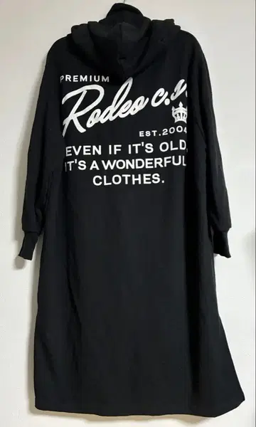 RODEO CROWNS 롱 기장 프린트 집업 후드티