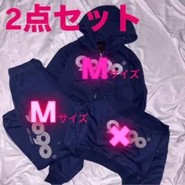 9090 girl OG 로고 글리터 셋업 네이비