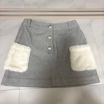 and per se 그레이 코듀로이 스커트 M