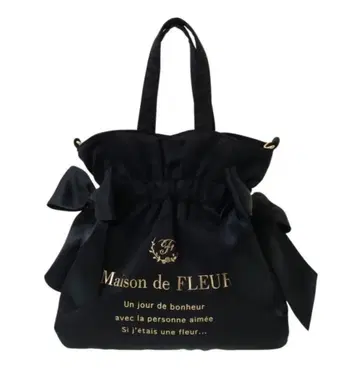 새상품 Maison de FLEUR 블랙 리본 포함 숄더백 2WAY 미니
