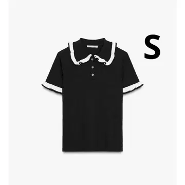 ZARA 자라 비쥬 폴로 스웨터 S 사이즈 블랙