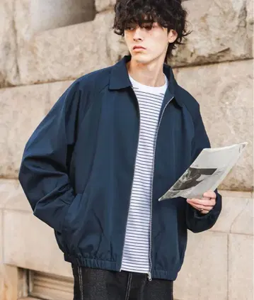 Rocky Monroe 오버 사이즈 돌먼 슬리브 숏 블루종