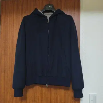 [할인] manzoni24 캐시미어 네이비 후드 파카