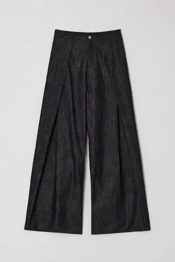 DIAGONAL RELAXED WIDE DENIM PANTS