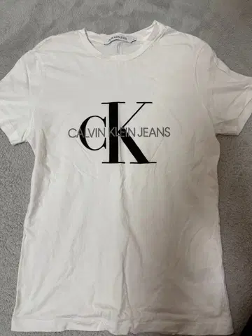 CALVIN KLEIN JEANS 화이트 T셔츠 M
