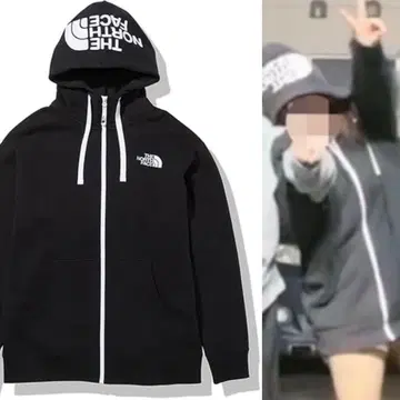 노스페이스 풀집업 후드티