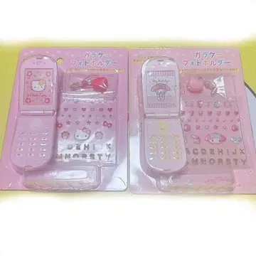 [미사용 새상품] 산리오 휴대폰 사진 홀더 키티 마이멜로디 2개