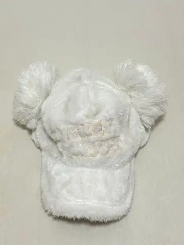 디즈니 화이트 귀도리 모자