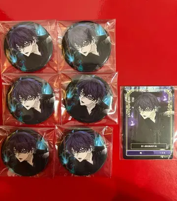 시쿠포니 마와리 이루마 캔뱃지 6개 + 트레이딩 카드 1장 세트