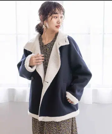 니코앤드 리버서블 코트 네이비