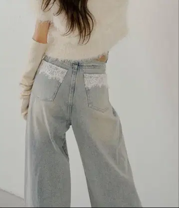 CHICO 포켓 레이스 와이드 데님