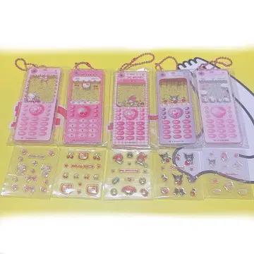 [미개봉 새상품] 산리오 추억의 폴더폰 키링 5개