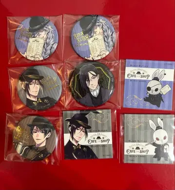 흑집사 캔뱃지 5개 덤 씰 3장