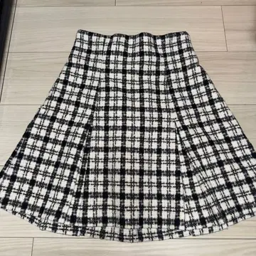 체크 스커트 An MILLE 미셸 마카롱