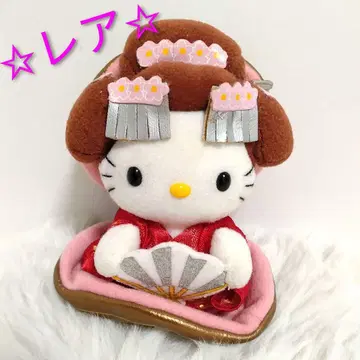 레어 헬로키티 봉제 인형 산인 한정판 시지미호 조개 버전 2004년