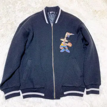 농구 캐릭터 자수 바시티 자켓