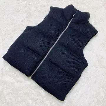 다크 그레이 니트풍 다운 베스트