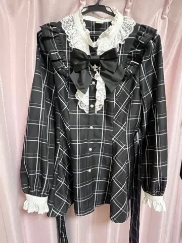 Secret Honey 액세서리 리본 레이스 프릴 셋업