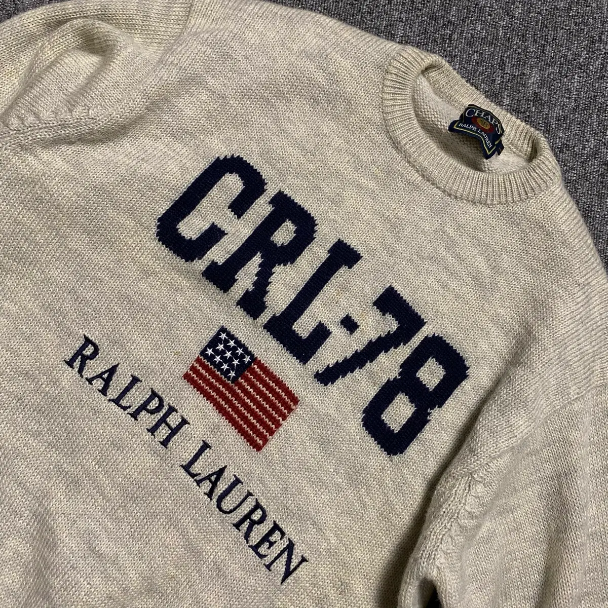 Chaps Ralph Lauren oatmeal knit | Bunjang Global