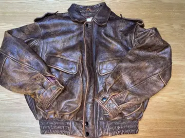 [레어] AZEANIA DE-LUXE 가죽 자켓 양가죽 보아 이너 포함