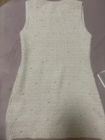 ZARA 화이트 슬리브리스 원피스 XL