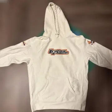 Lutoy Flame 후드 부착 후드티 화이트