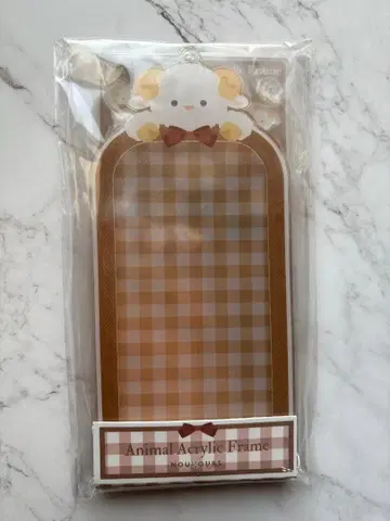 Animal Acrylic Frame 체크 무늬 브라운