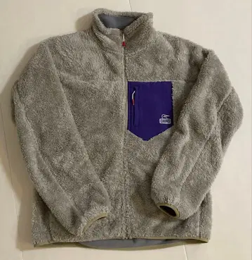 CHUMS 플리스 자켓 그레이/퍼플