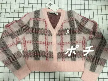 Rest&recreation 체크 무늬 V넥 가디건