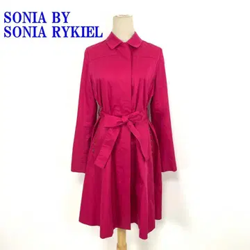 소니아 리키엘 트렌치코트 핑크 면 폴리에스테르 40 C4187