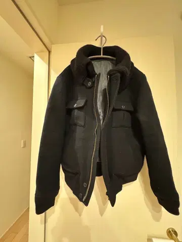 swagger 스와거 울 혼방 카라 부착 점퍼 블랙