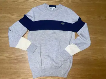 LACOSTE 스트라이프 니트 스웨터 US S