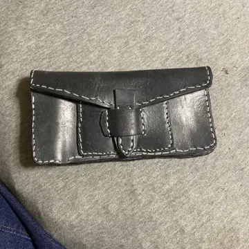 블랙 가죽 장지갑