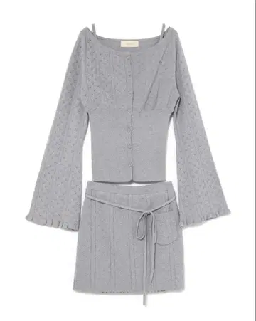 ANDMARY / 하트 크로셰 니트 세트업