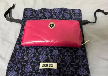 ANNA SUI 포와로 핑크 장지갑 수납 봉투 포함
