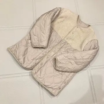 samansa mos2 blue 보아 퀼트 콤비 리버서블 코트 그레이