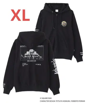 AVIREX x 파이널 판타지 VII 후드티 XL 블랙
