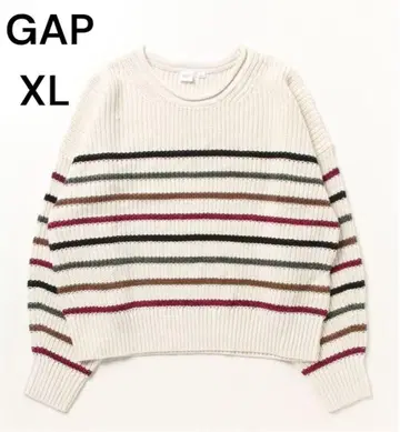 [컨디션 최상] GAP 갭 릴랙스 스트라이프 셰이커 스티치 스웨터