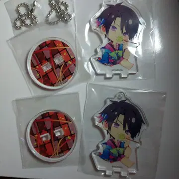 츠키우타. 애니카페 아크릴 스탠드 키링 무츠키 하지 2개 세트