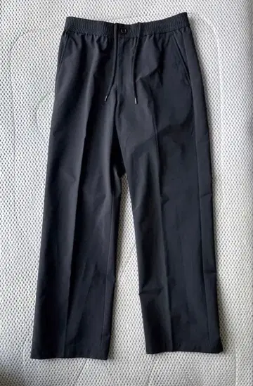 와이드 스트레이트 이지 슬랙스 L 블랙 유나이티드 애로우즈