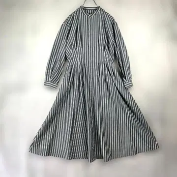 ROPE PICNIC 스트라이프 밴드 카라 롱 원피스 38