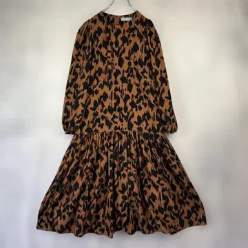 nano universe 레오파드 A라인 플레어 원피스 36