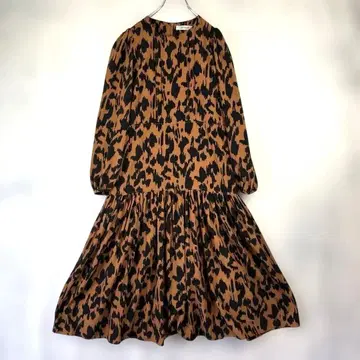 nano universe 레오파드 A라인 플레어 원피스 36