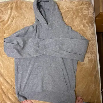 그레이 후드 부착 후드티