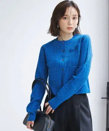 리틀 케이블 니트 가디건 anuans