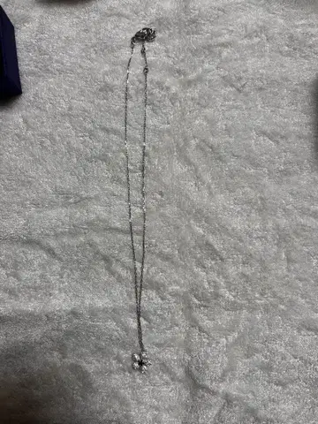 [ Swarovski ] 꽃 모티브 목걸이 실버