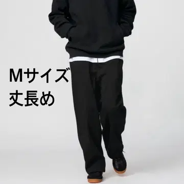 새상품 유니클로C 맨투맨 와이드 팬츠 긴 길이 사이즈 M 블랙