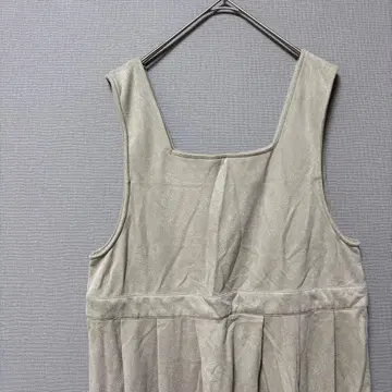 에헤카포소미요시 콜라보 에이프런 오버롤 스커트(F) 베이지 백리본